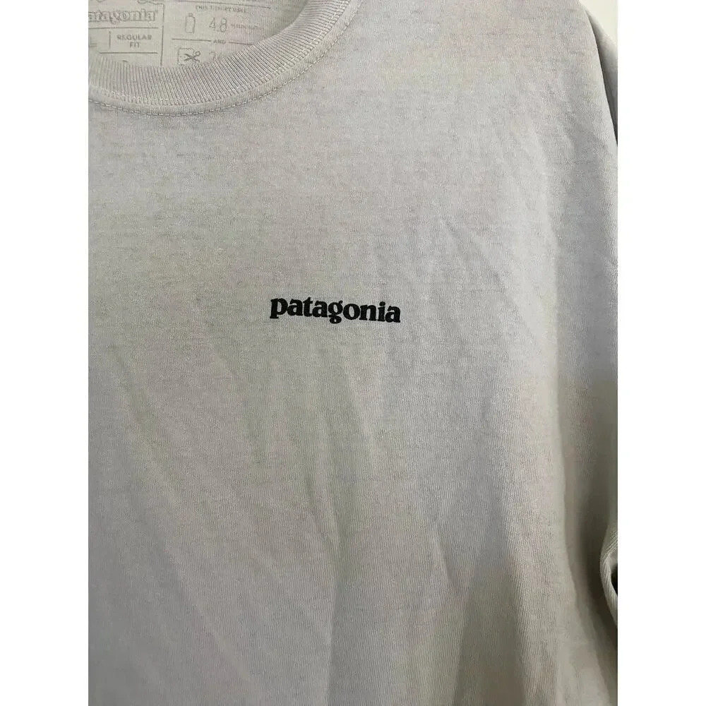 Patagonia grey Shark Graphic Regular Fit Short Sleeve T-Shirt Size L - Picture 4 of 5